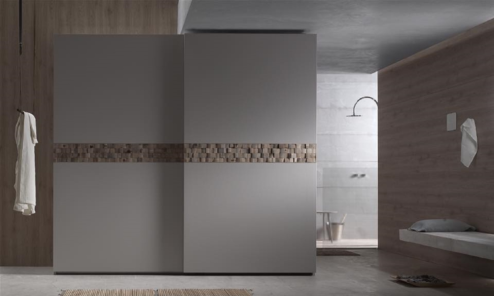 Armadio scorrevole fascia patchwork ellegi mobili